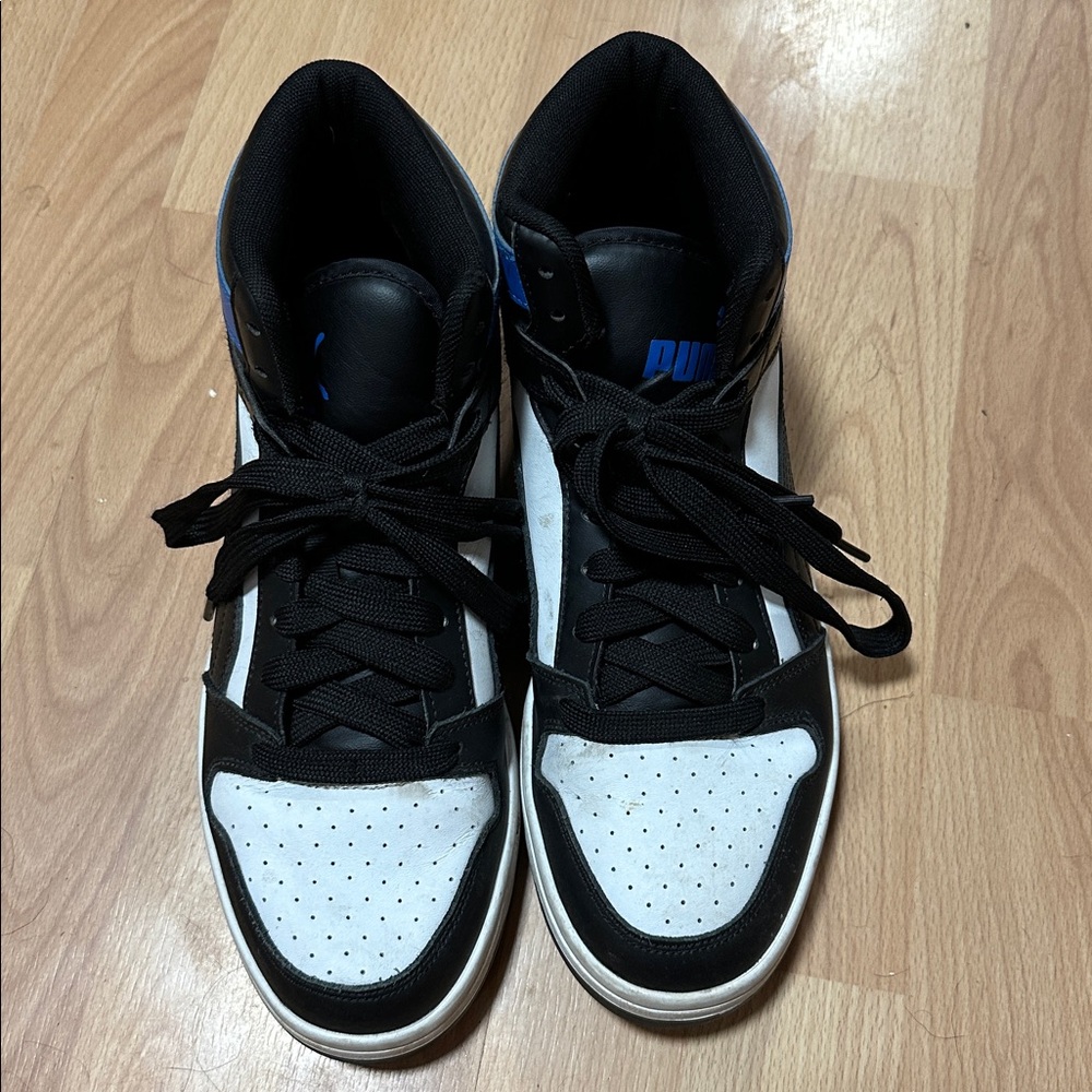 Puma Black and Blue High-Top Sneakers - Picture 3 of 3